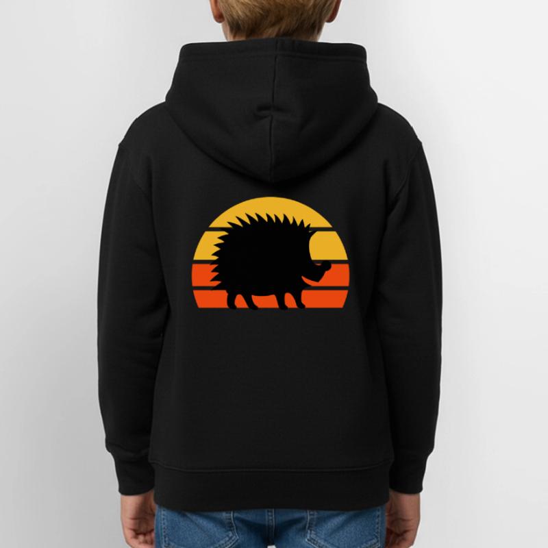 Glücklicher Igel vor einer Halbsonne Teenager Hoodie