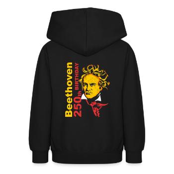 Beethoven - Teenager Hoodie - Schwarz - Hinten - AI Model Teenager Male light (155cm)