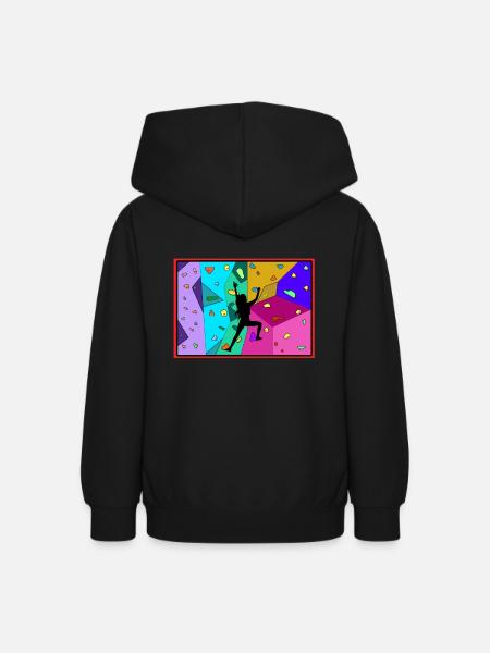 Sportklettern, Bouldern - Teenager Hoodie - Schwarz