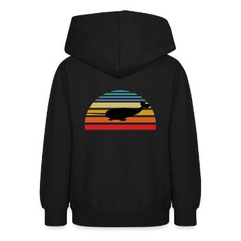 Narwal, Narwal Tier, Narwal Stoßzahn, Narwal Tier - Teenager Hoodie - Schwarz - Hinten - AI Model Teenager Male light (155cm)
