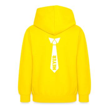 Cadeau de mariage Tie Meyer - Sweat à capuche Ado - jaune - Dos - AI Model Teenager Male dark (155cm)