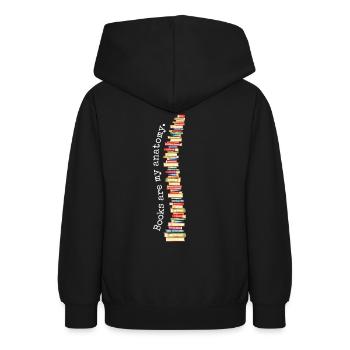 Bücher Books Are My Anatomy Wirbelsäule Bücherwurm - Teenager Hoodie - Schwarz - Hinten - AI Model Teenager Male light (155cm)