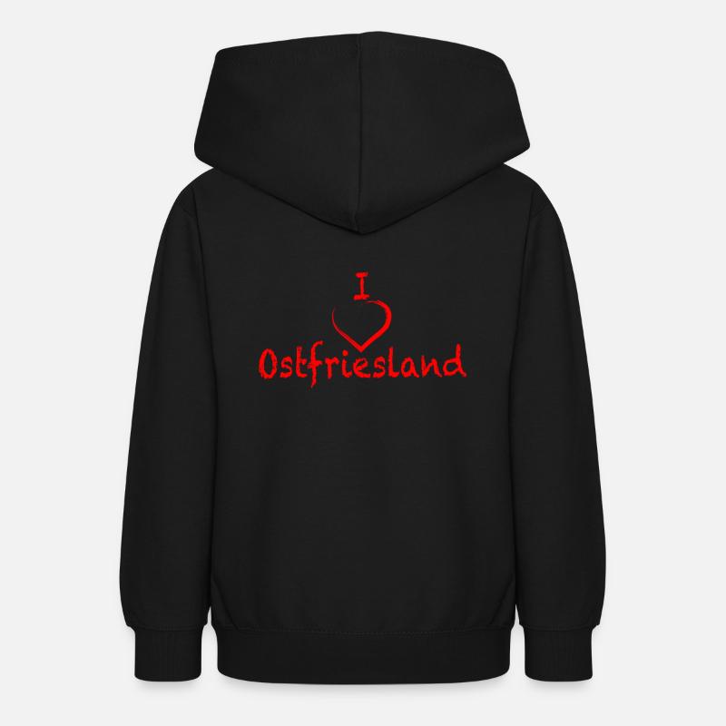 I Love Frise orientale - Sweat à capuche Ado - noir