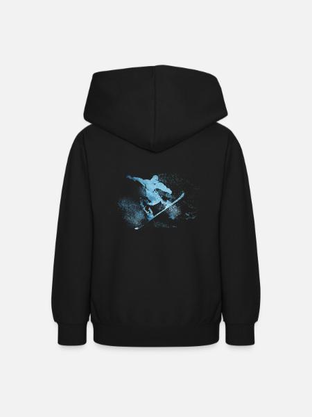 Snowboard - Teenager Hoodie - Schwarz