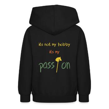 hobby horsing passion - Teenager Hoodie - Schwarz - Hinten - AI Model Teenager Male light (155cm)