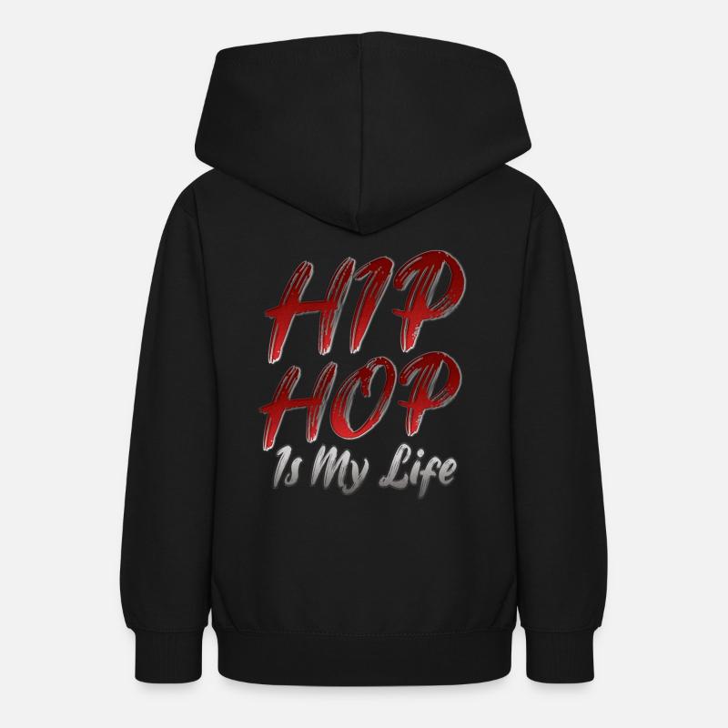Hip hop - Sweat à capuche Ado - noir