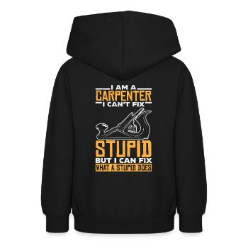 Schreiner - Teenager Hoodie - Schwarz - Hinten - AI Model Teenager Male light (155cm)