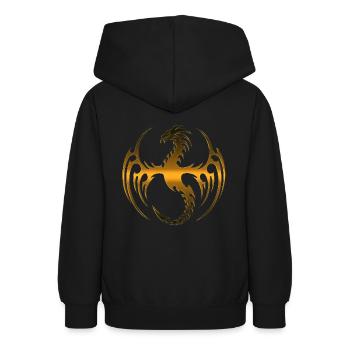 Drachen Fantasy Drachen Geist Reptilien Bestien - Teenager Hoodie - Schwarz - Hinten - AI Model Teenager Male light (155cm)