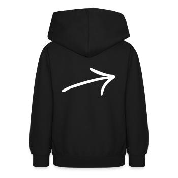 arrow - Teen Hoodie - black - Back - AI Model Teenager Male light (155cm)