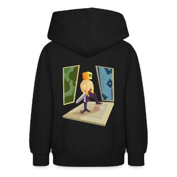 Kollektion CUB Design - Teenager Hoodie - Schwarz - Hinten - AI Model Teenager Male light (155cm)