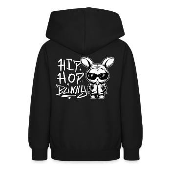 Lustiges Oster Design Hip Hop Bunny - Teenager Hoodie - Schwarz - Hinten - AI Model Teenager Male light (155cm)