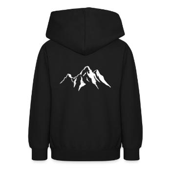 Berge Berg Landschaft Mountains Alpen Ski Schnee - Teenager Hoodie - Schwarz - Hinten - AI Model Teenager Male light (155cm)