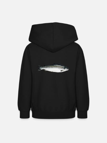 Lachs - Teenager Hoodie - Schwarz