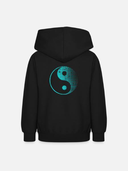Yin Yang - Teenager Hoodie - Schwarz