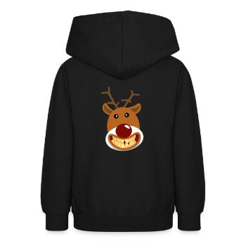 Rudolf Noël Rennier - Sweat à capuche Ado - noir - Dos - AI Model Teenager Male light (155cm)