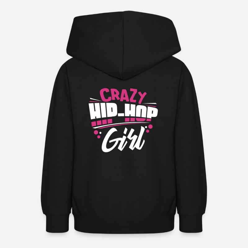Fille de hip hop - Sweat à capuche Ado - noir