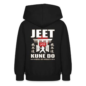 Jeet Kune Do Kanji et conception de dojo - Sweat à capuche Ado - noir - Dos - AI Model Teenager Male light (155cm)