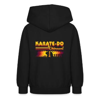 Design rétro cool de karaté-do - Sweat à capuche Ado - noir - Dos - AI Model Teenager Male light (155cm)