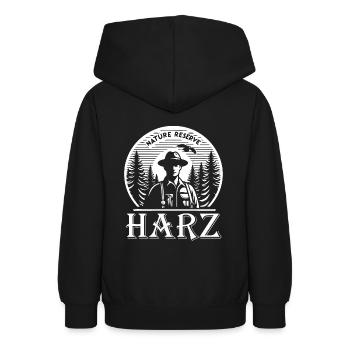 Naturreservat Harz – Wo die Natur zu Hause ist - Teenager Hoodie - Schwarz - Hinten - AI Model Teenager Male light (155cm)