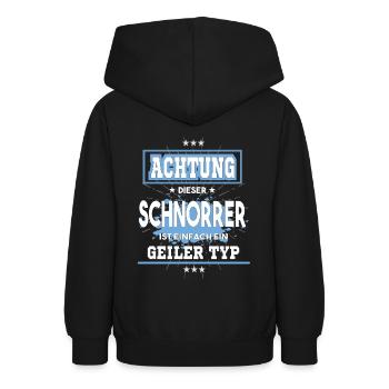 Schnorrer ist einfach ein geiler Typ T-Shirt - Teenager Hoodie - Schwarz - Hinten - AI Model Teenager Male light (155cm)