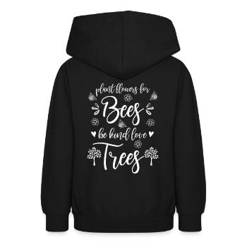 Umweltschutz Plant Flowers for Bees Love Trees - Teenager Hoodie - Schwarz - Hinten - AI Model Teenager Male light (155cm)
