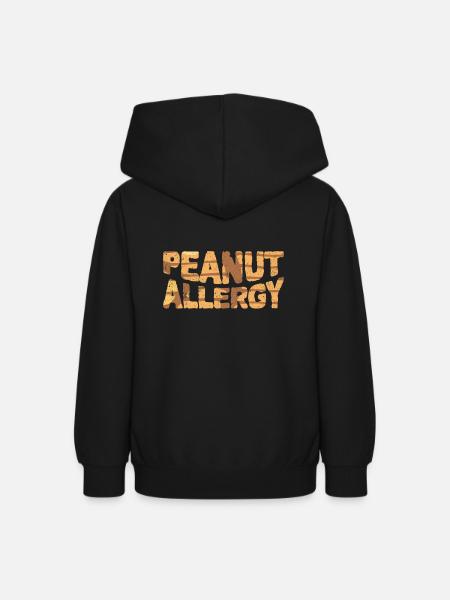 Erdnuss Allergie - Teenager Hoodie - Schwarz