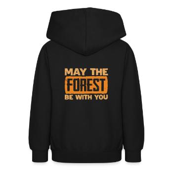 forêt - Sweat à capuche Ado - noir - Dos - AI Model Teenager Male light (155cm)