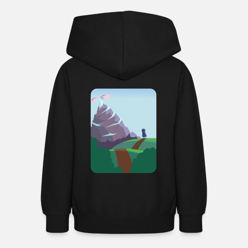 Viser le sommet - Sweat à capuche Ado - noir
