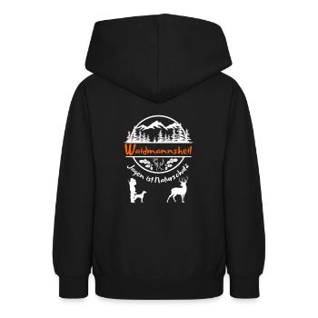 Jäger-Waidmannsheil-Jagen ist Naturschutz - Teenager Hoodie - Schwarz - Hinten - AI Model Teenager Male light (155cm)