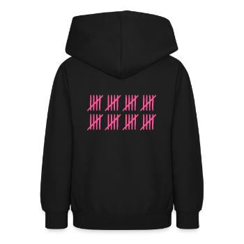 Strichliste 40 Jahre alt 40.Geburtstag - Teenager Hoodie - Schwarz - Hinten - AI Model Teenager Male light (155cm)