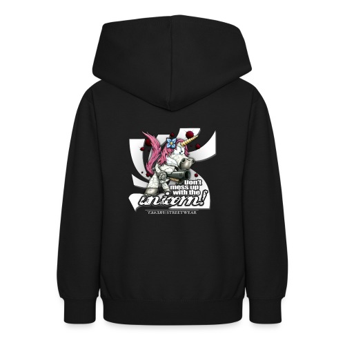 Don't mess up with the unicorn - Teenager Hoodie