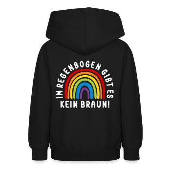 Antifaschistisches LGBTQ+ Anti Homophobie Protest - Teenager Hoodie - Schwarz - Hinten - AI Model Teenager Male light (155cm)