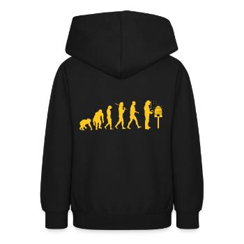IMKER - Die Evolution - Imker Geschenk - Teenager Hoodie - Schwarz - Hinten - AI Model Teenager Male light (155cm)