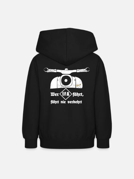 Ostkult - Schwalbe - IFA Simson DDR - Teenager Hoodie - Schwarz