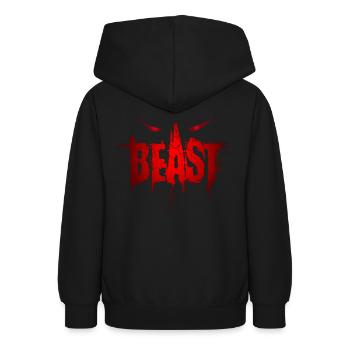 Beast & Bastard Gothic Pair Tenue - Sweat à capuche Ado - noir - Dos - AI Model Teenager Male light (155cm)