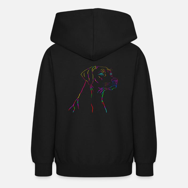 Couleurs du Rhodesian Ridgeback - Sweat à capuche Ado - noir