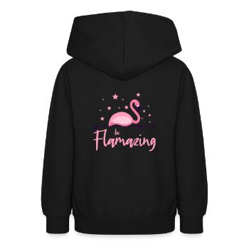 Flamant rose, costume de flamant rose, golf flamant rose - Sweat à capuche Ado - noir - Dos - AI Model Teenager Male light (155cm)