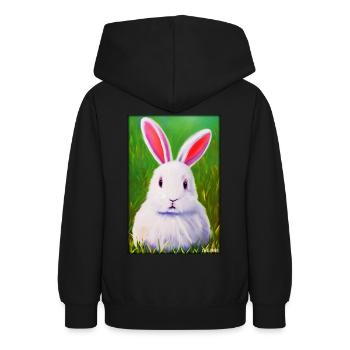 Rabbit Easter Easter Pet Easter Holiday - Teen Hoodie - black - Back - AI Model Teenager Male light (155cm)