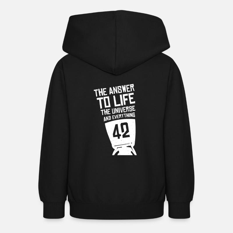 Réponse 42 - Sweat à capuche Ado - noir