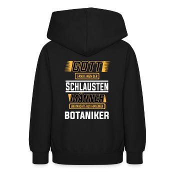 Botaniker, einer der schlausten Männer der Welt - Teenager Hoodie - Schwarz - Hinten - AI Model Teenager Male light (155cm)