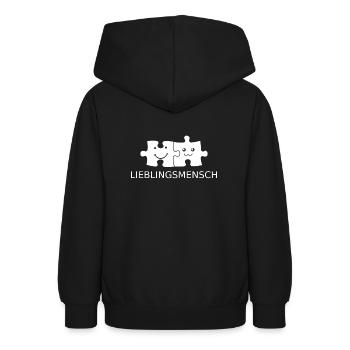 Lieblingsmensch Geschenkidee - Teenager Hoodie - Schwarz - Hinten - AI Model Teenager Male light (155cm)