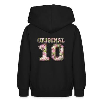 10 d'origine - Sweat à capuche Ado - noir - Dos - AI Model Teenager Male light (155cm)