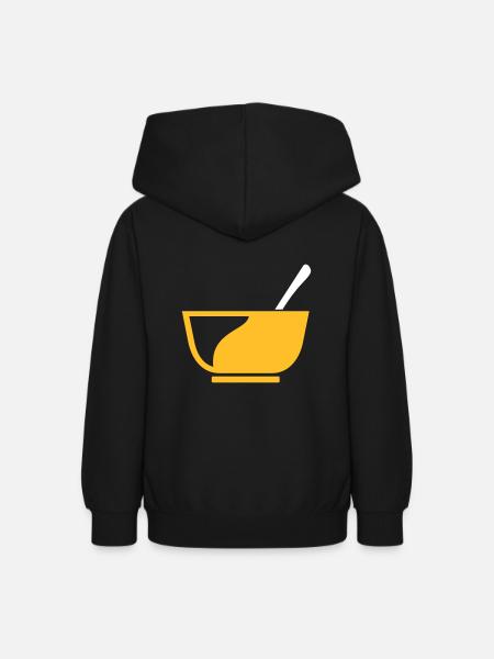 Müslischale zum Frühstück Geschenk - Teenager Hoodie - Schwarz