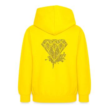 Diamond Gold Glitter Style Fashion Glitzer Unique - Teenager Hoodie - Gelb - Hinten - AI Model Teenager Male dark (155cm)