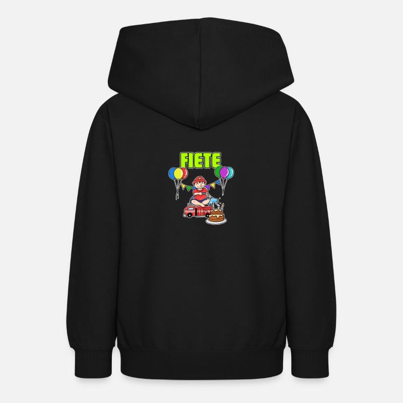 cadeau sapeurs-pompiers Fiete - Sweat à capuche Ado - noir