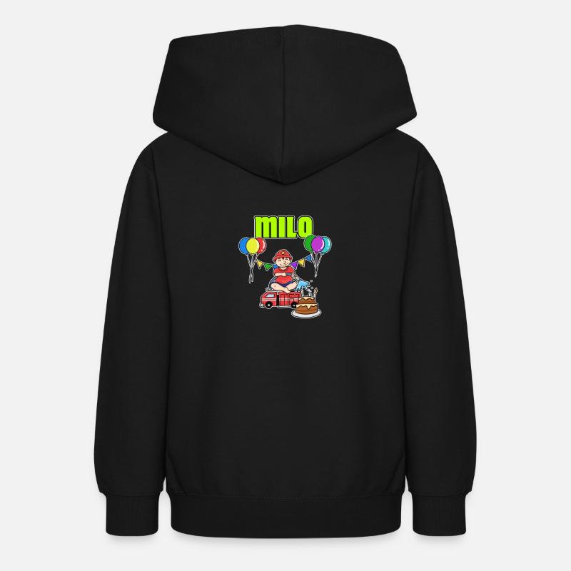 cadeau sapeurs-pompiers Milo - Sweat à capuche Ado - noir