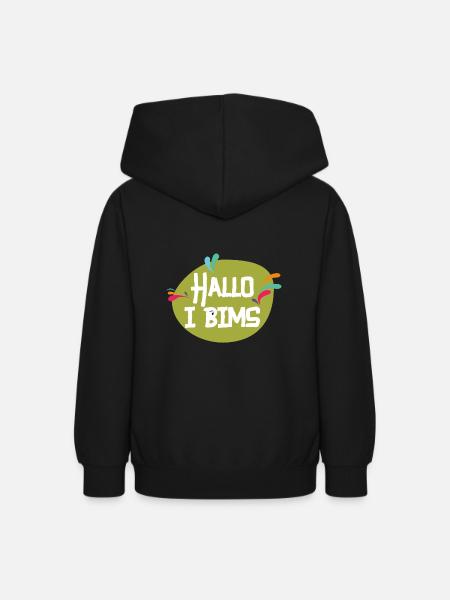 Hallo i bims - Teenager Hoodie - Schwarz