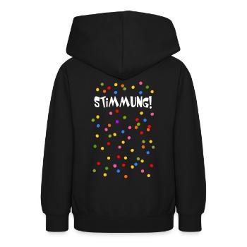 Stimmung Konfetti Fasching Karneval Silvester bunt - Teenager Hoodie - Schwarz - Hinten - AI Model Teenager Male light (155cm)