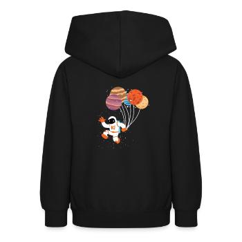 Weltraumastronaut - Teenager Hoodie - Schwarz - Hinten - AI Model Teenager Male light (155cm)
