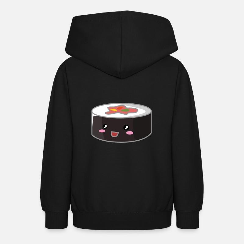 Sushi Roll / Riz / Japon - Sweat à capuche Ado - noir